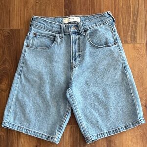 Hollister baggy relaxed long denim jean shorts jorts women’s 28